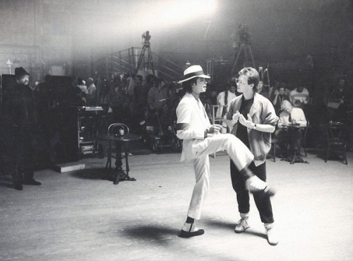 Michael Jackson and Vincent Paterson on the set of "Smooth Criminal." (Sam Emerson/ABC / November 22, 2012), published in the Los Angeles Times